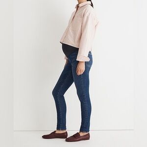 Madewell Maternity Full Panel Skinny Denim Jeans in Dark Wash - Womens 25 (XS)